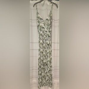 Tiare Hawaii Palm Print Asymmetric Maxi